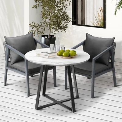 $399.90 • Buy Livsip 3PCS Outdoor Dining Setting Table Lounge Chair Patio Furniture Bistro Set