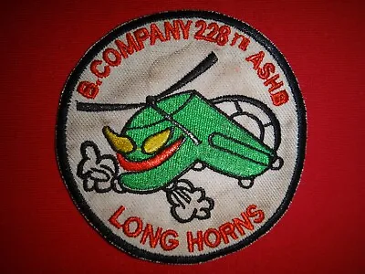 B Company US 228th Assault Support Helicopter Bn LONG HORNS Vietnam War Patch • $10.72