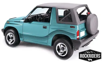 88-94 Suzuki Sidekick Geo Tracker Vitara Soft Top With Clear Windows Black 98715 • $149.99