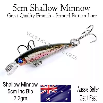 $4.45 • Buy Fishing Lure Trout Redfin Perch Bass Yellowbelly Cod Barra Jacks Freshwater 5cm