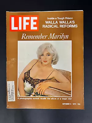 Life Magazine - September 8th 1972 W/ Remember Marilyn Monroe Cover • $20