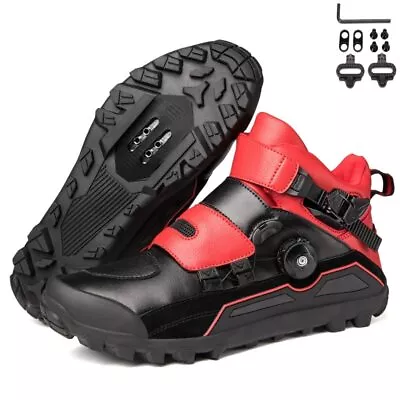 Mens Motorcycle Shoes High-top MTB Cycling Shoes Road Bicycle Sneakers  • $75.68