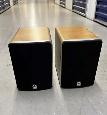 Pair Q Acoustics 1010 Bookshelf Speakers **with Wall Brackets** - VGC • £45