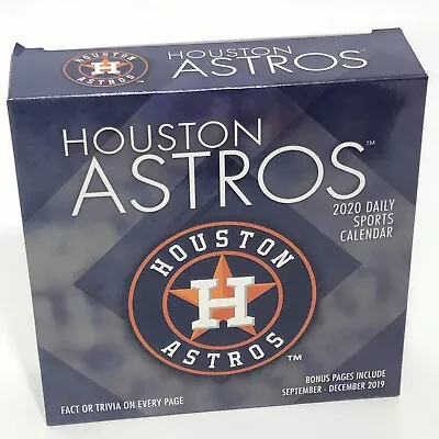 2020 Houston Astros Desk Daily Calendar Sport Trivia Bonus Septem December 2019 • $15.99