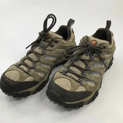 Merrell Womens Moab Trail Shoe Hiking Sneakers Size 10 Dusty Olive J88796 Vibram • $19.46