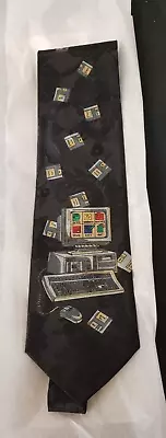 City One Handmade Computer Geek Tie With Computer Themed Images • $14