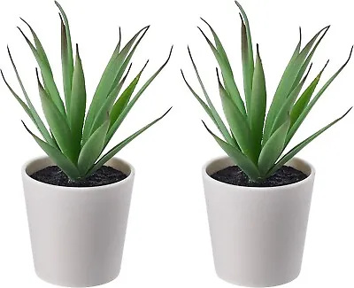 FEJKA Mini Artificial Succulent Desk Plants In Pots 6cm - Set Of 2 • £6.99