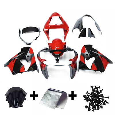 Red Black Fairings For 2002 2003 Kawasaki Ninja ZX9R ABS Injection Bodywork Kit • $389.95