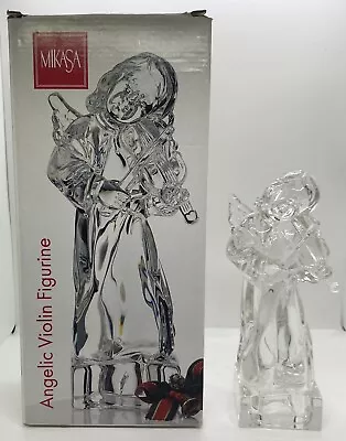 Mikasa Crystal Herald Angelic Violin Figurine 8  Angel - NEW • $16