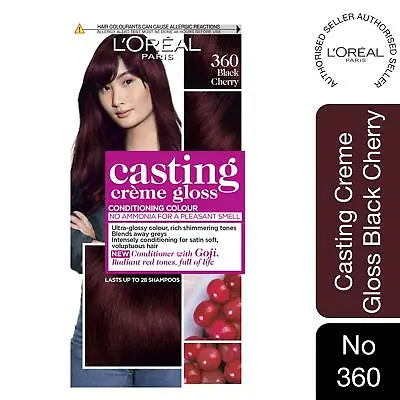 £8.99 • Buy L'Oreal Paris Casting Creme Gloss Semi Permanent Hair Dye, 360 Black Cherry