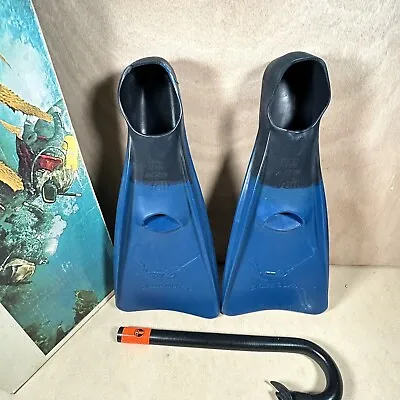 Vintage VOIT AMF Skin Diver Fins Size Medium With Snorkel • $59.89