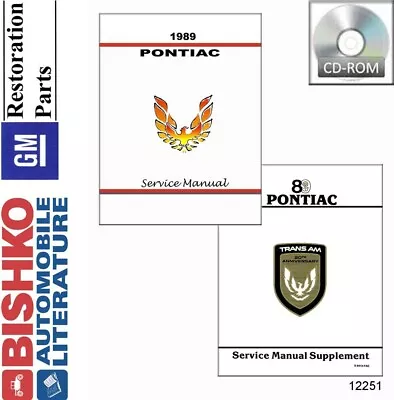 1989 Pontiac Firebird Shop Service Repair Manual CD W/ Trans AM Supplement • $37.99