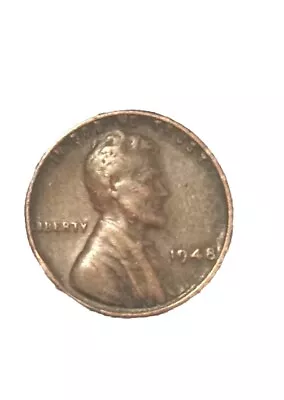 1948 1C BN Lincoln Cent Discolored Heavy Die Oddly Struck. Rare. Museum Piece. • $25