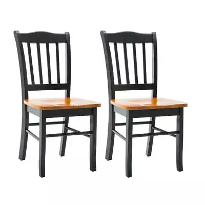 Wooden Dining Side Chairs - Oak Finish - Set Of 2 • $179.10