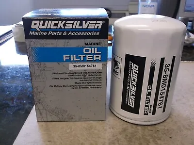 New Oem Mercury Mercruiser Quicksilver Oil Filter 35-8m0154761  S2-3-24 • $9.78