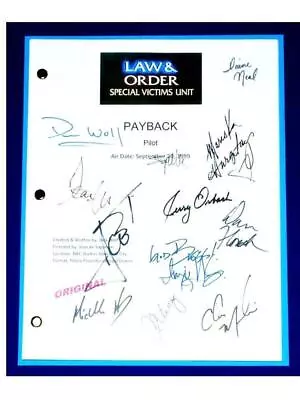 Law & And Order Svu  Payback  Signed Script Rpt Chris Meloni   Mariska Hargitay • $19.50