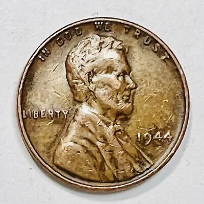 1944 Lincoln Wheat Ears 1 Cent WWII Era Misprinted  LIBERTY  Error Coin  7179 • $19.99