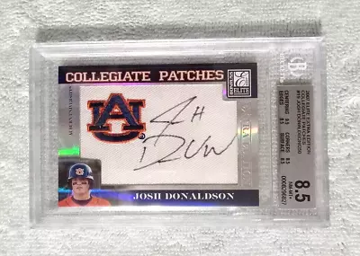 2007 Elite Extra Josh Donaldson Collegiate Patches Auto /250 ~ BGS 8.5/9 Auto • $21.24