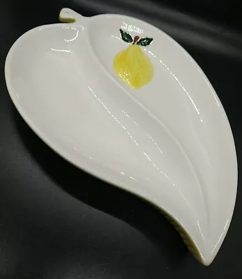 VTG Signed Georges Briard Leaf Shaped Candy Divided Dish  Rare Lemon Tree Design • $18.99