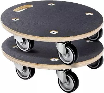 2 Pcs Wooden Platform Dolly 550 Lbs Capacity Furniture Dolly With 4 Wheels Mover • $39.99