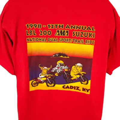 LBL 200 AMA Suzuki Dual Sport Trail Ride T Shirt Vintage 90s 1998 Motocross XL • $83.99