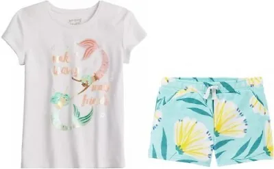 NEW 2pc Carter's & Jumping Beans Mermaid Shirt & Floral Shorts Outfit 4T 4 NWT • $7.95