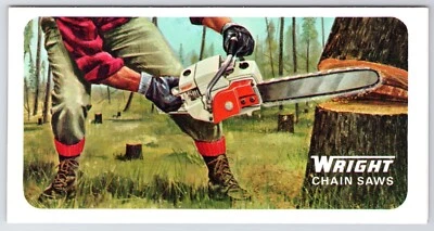 $26 • Buy C1960s Wright Chain Saws Foldout Brochure Vintage Print Advertisement Louisville