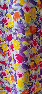 Floral & Paisley Printed 100% Viscose Lawn Soft Linen Dress Material 140cm Wide. • £4