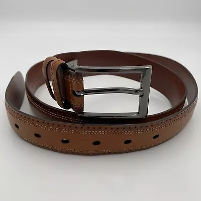 Perry Ellis Portfolio Leather Belt Mens Size 40/100 Double Loop Work Dress 1.25  • $14.99