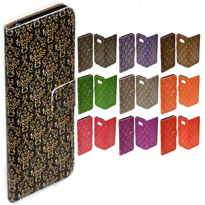 For Sony Xperia Series Gold Damask Print Pattern Wallet Mobile Phone Case Cover • $13.98