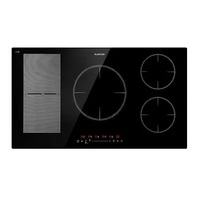 Induction Hob 90 Cm 5 Ring Glass Ceramic Induction Range Cooker Black Electric • £610.82