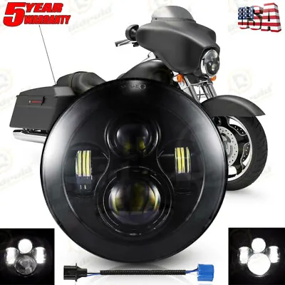 7  Inch LED Headlight Hi/Lo Beam Projector For Harley-Davidson Street Glide FLHX • $30.99