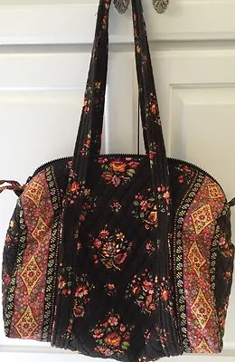 Vera Bradley Retired Rare Chocolat Chocolate Small Duffel Bag Excellent! • $89