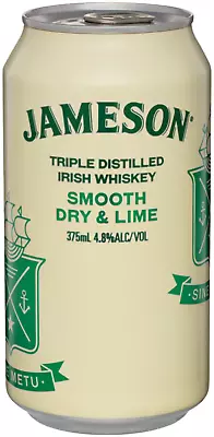 Jameson Smooth Dry & Lime 375ml Bottle Case Of 24 • $120.99