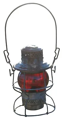 Antique Adams & Westlake Adlake B&O RR Railroad Lantern Santa Fe Red Globe 9  • $680