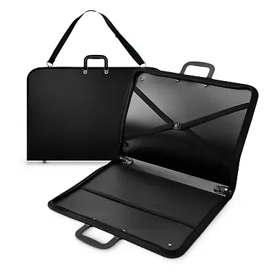 A2 Artwork Picture Painting Folder Bag Water Proof Portfolio Design Black Case • £17.85