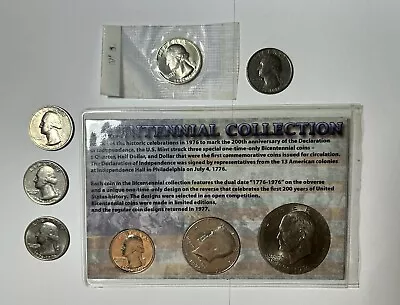 Bicentennial 1776-1976 Coins- QuarterHalf Dollar Dollar. Plus 5 Extra Quarters • $5