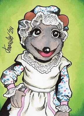 ORIGINAL The Muppets Miss Mousey 1/1 ACEO Sketch Card Cartoon Fan Art • $20