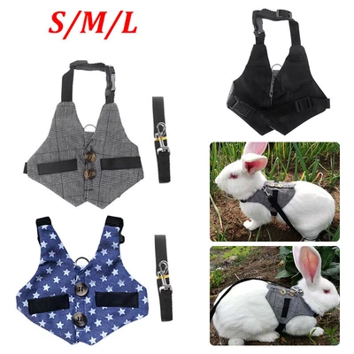 £5.83 • Buy Cat Puppy Ferret Squirrel Rat Rabbit Small Animal S/M/L Harness & Leash Clothes