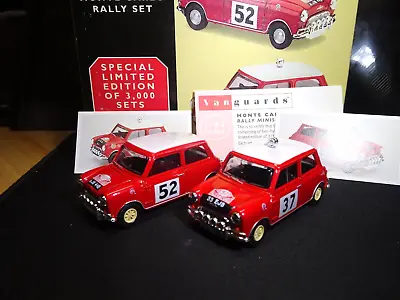 Very Rare Early 1/43 Corgi Vanguards Monte Carlo Rally Mini 2 Piece Set Mib • $10.57