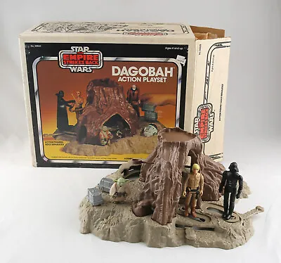 VINTAGE STAR WARS MIB Dagobah Action Playset With Figures Near Complete Kenner • $150