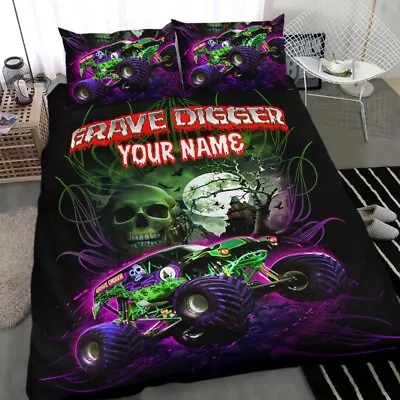 Monster Jam Personalized Bedding Set Pillowcase 3D Comforter Cover • $9.99