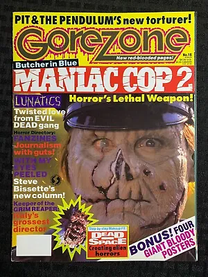 $15.25 • Buy 1991 GOREZONE Magazine #18 FN 6.0 With Maniac Cop 2 Poster / Evil Dead