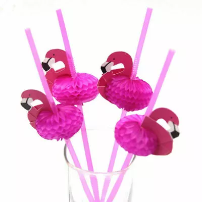 £2.69 • Buy Pink Straws Fun Cocktail Beach Umbrella Drinking Straw Party Home Supplies