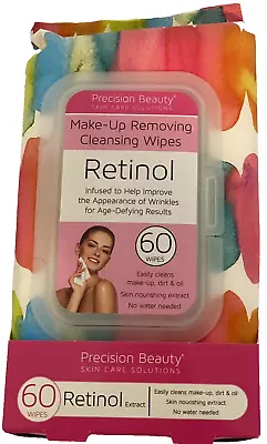 Precision Beauty Make Up Remover Wipes Retinol 60 Count New Unopened • $19.99