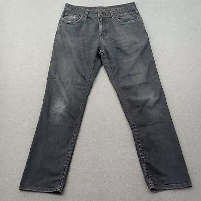 Prana Jeans Means 33X31 (ACTUAL) Slim Fit Gray Stretch Flat Front • $18.60