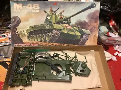 Lindberg 1:32Scale M-46 Patton Tank Motorized Plastic Model Kit #686M500 Open • $40