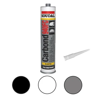 £3.99 • Buy Soudal Carbond 940FC PU Adhesive Sealant Car Metal Marine White Black Grey