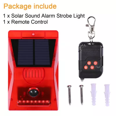1/2/3/4x Solar Alarm Lamp Strobe Light Motion Sensor Waterproof Remote Control • $17.90