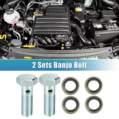 2 Set Universal Auto Banjo Bolt Brake Fitting Adapter M10 X 1.0 With Washer • $7.99